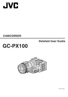 JVC GC PX 100 manual. Camera Instructions.